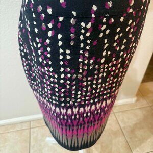 Ann Taylor Abstract Print Knee-Length Pencil Skirt  [Sz. 12 P]